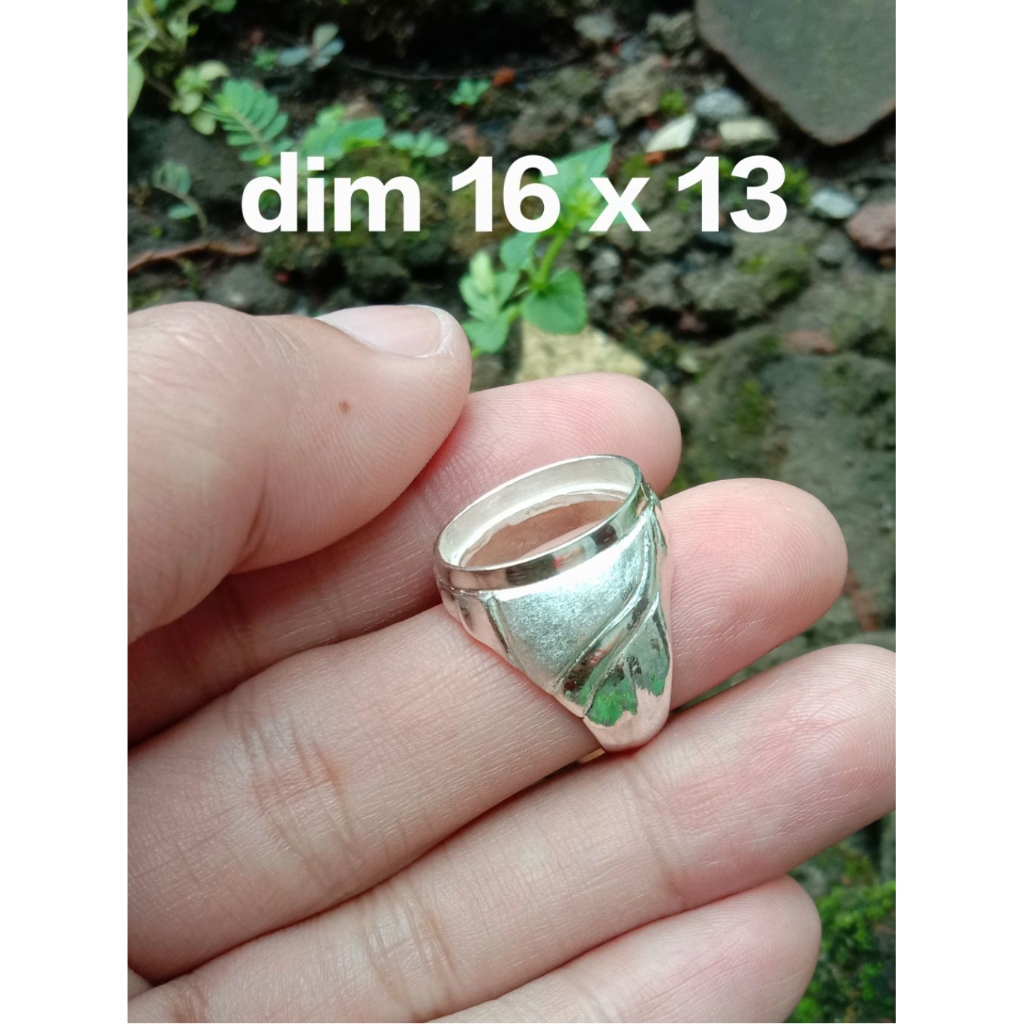 cincin perak asli untuk ikatan batu tanam/bungkus