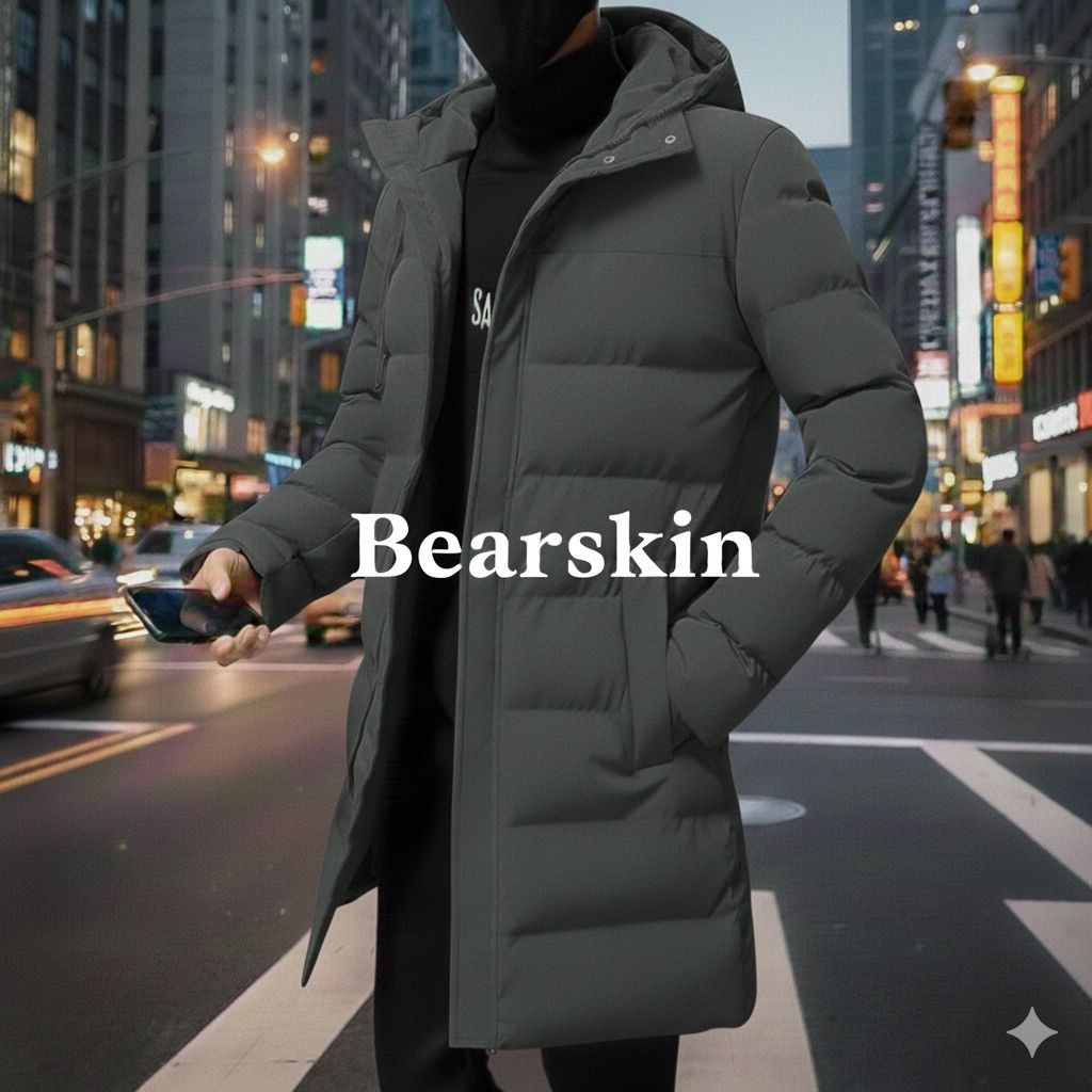 BEARSKIN | JAKET MANTEL JUBAH WINTER MUSIM DINGIN PRIA HANGAT TEBAL WATERPROOF PANJANG KEREN UNISEX