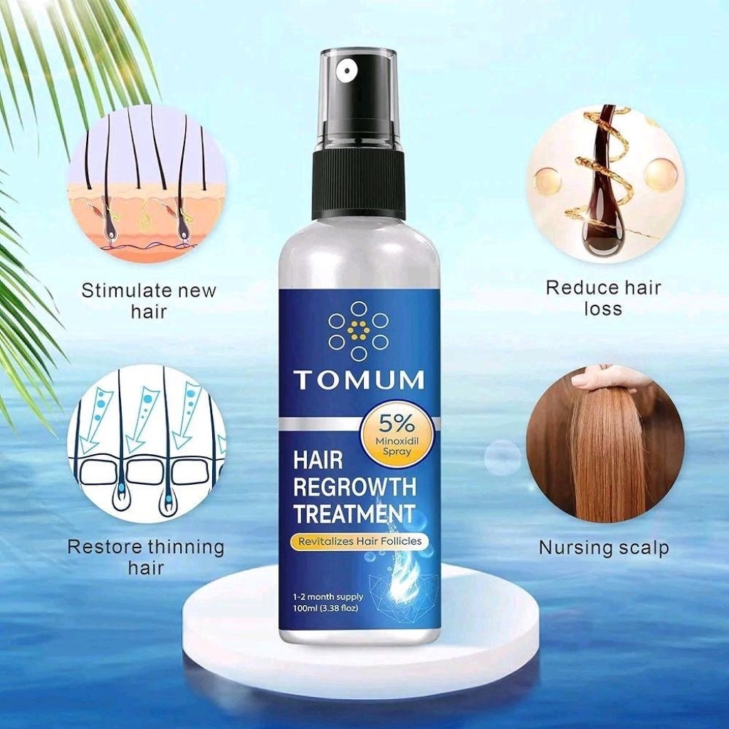 tomum Minoxidil untuk Pertumbuhan Rambut Pria dan Wanita: Serum Perawatan Pertumbuhan Rambut Semprot