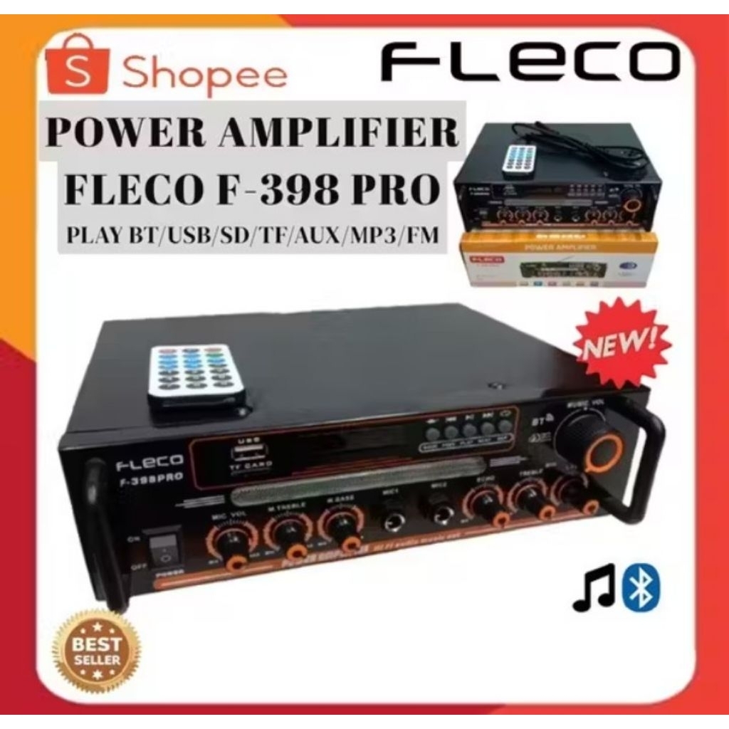 READY POWER AMPLIFIER BLUETOOTH 1000 WATT FLECO F-398 PRO