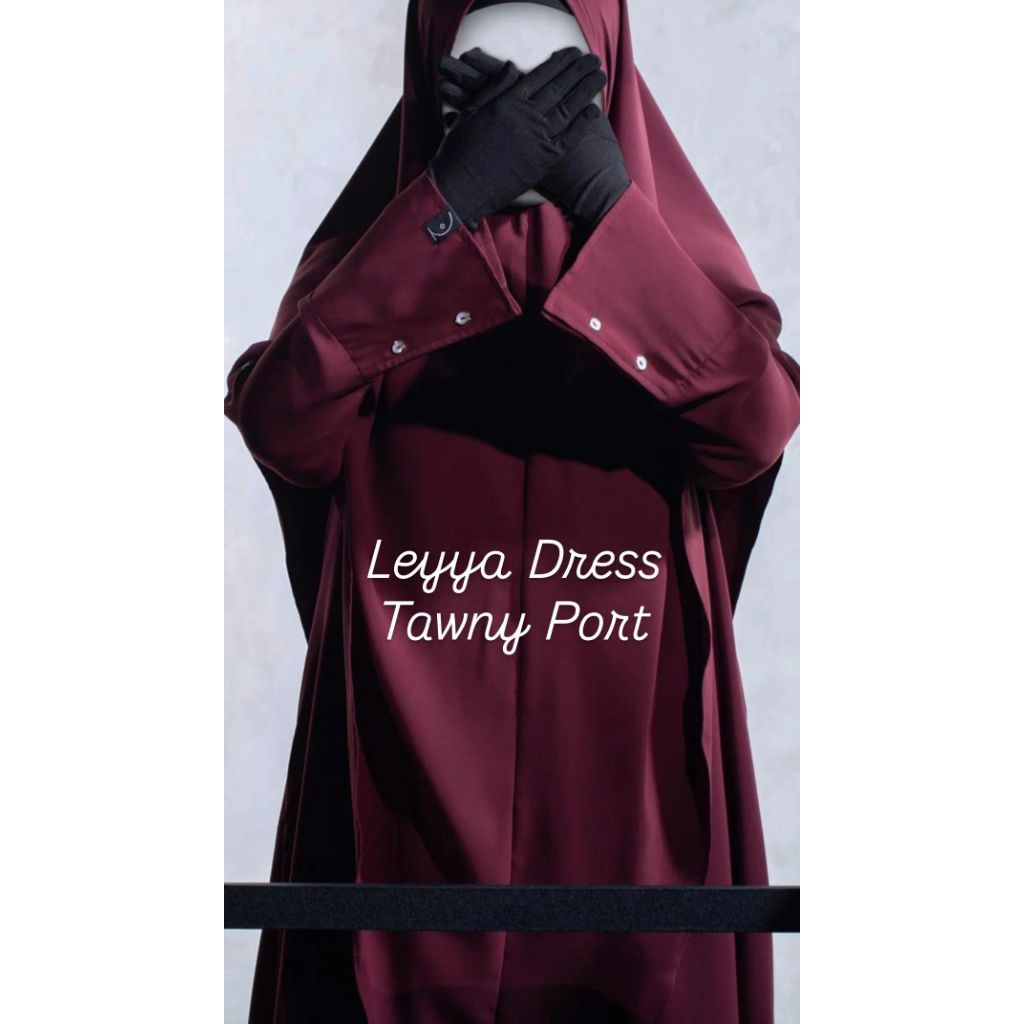 Preloved Leyya Dress & Khimar Basic Non Pad Aljenna