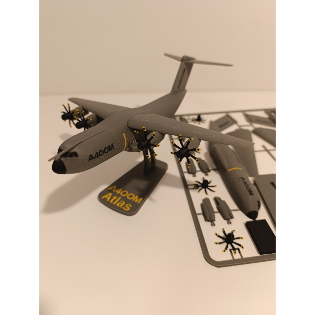 A400M Atlas Military Transport Plane Kit Card - Model Kit Pesawat DIY - Pajangan Aviasi Multi-Color 