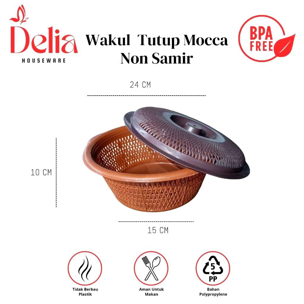 WAKUL TUTUP MOCCA - BESEK NASI HAJATAN TUTUP - WAKUL TUTUP BERKATAN PLASTIK TEBAL