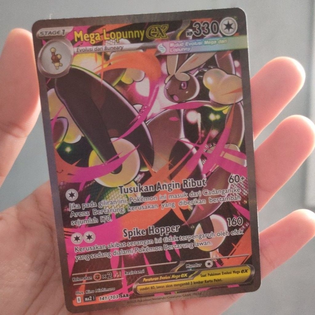 Kartu Pokemon ; Mega Lopunny SAR
