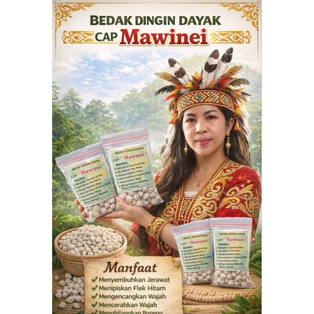 Bedak Dingin/Kasai Dayak Cap MAWINEI