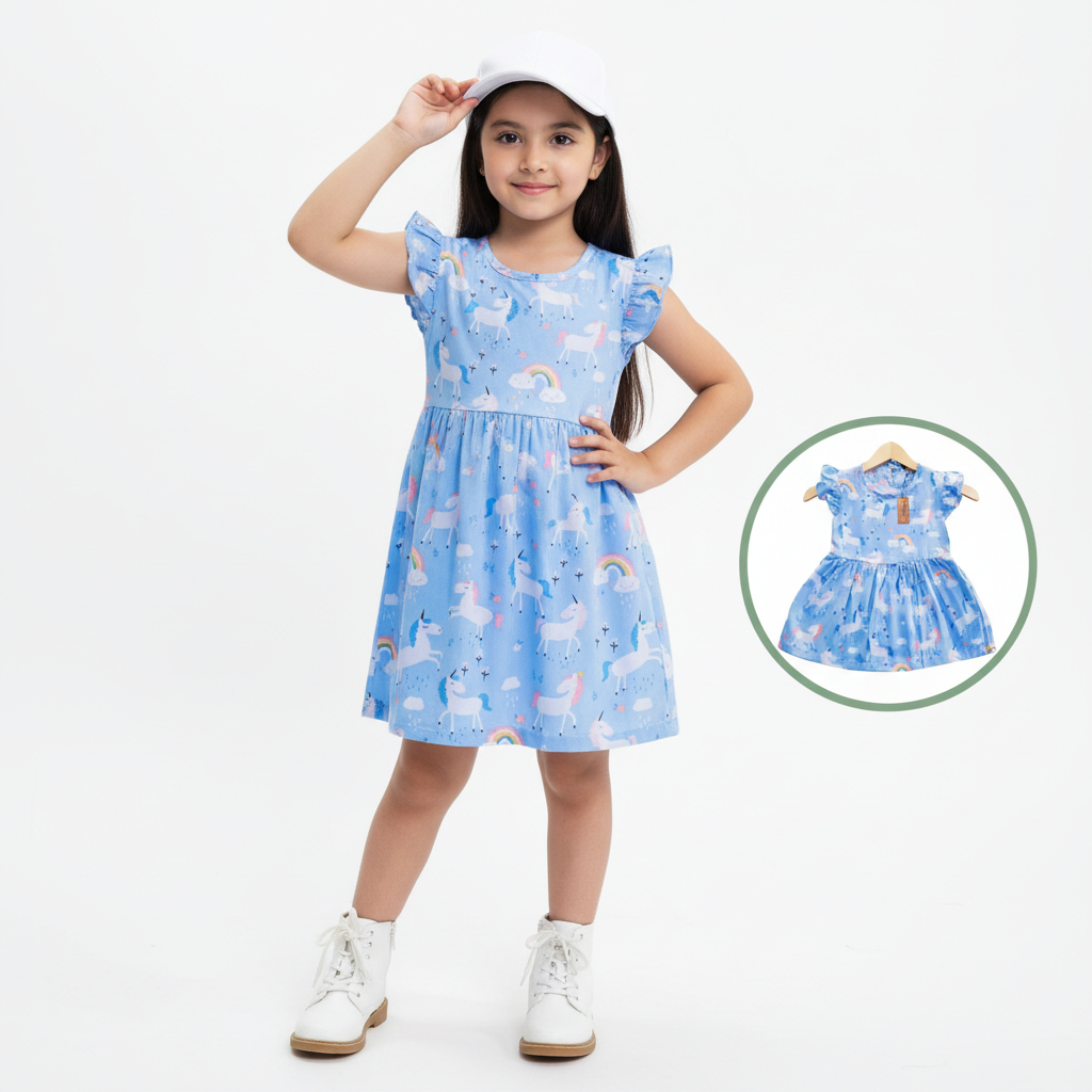 [Ramona Co] Dress Anak Moniq 1-6 Tahun Mix Motif Baju Anak Perempuan Bahan Katun Rayon Super Premium