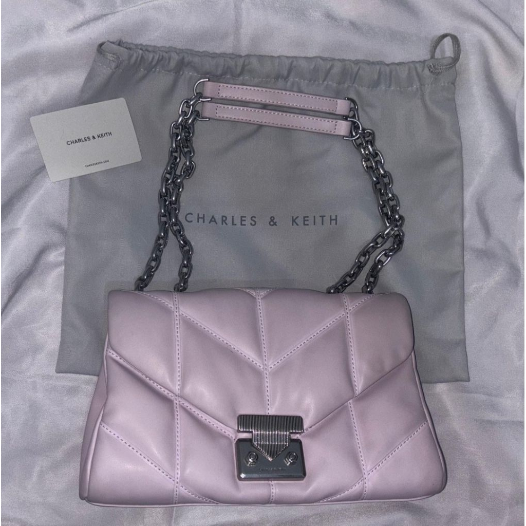 Preloved Tas Charles & Keith Lilac Original Store