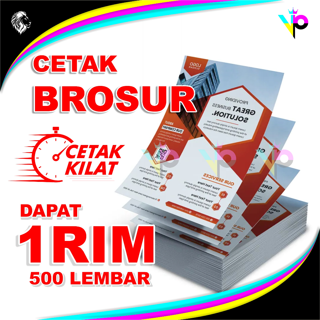 Cetak Brosur Kilat Murah TANPA PO 1 RIM | Cetak Brosur Kilat 1 RIM