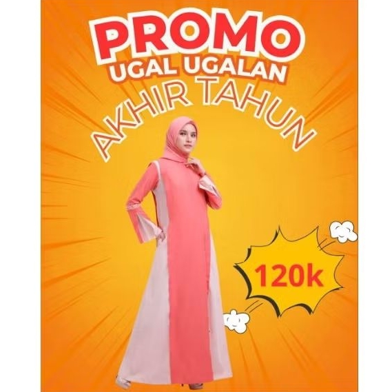 Promo Gamis Lubi Constanta peach