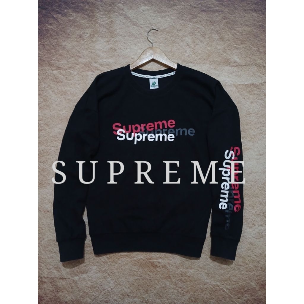 Crewneck keren SUPREME bahan adem recomend bekas pakai