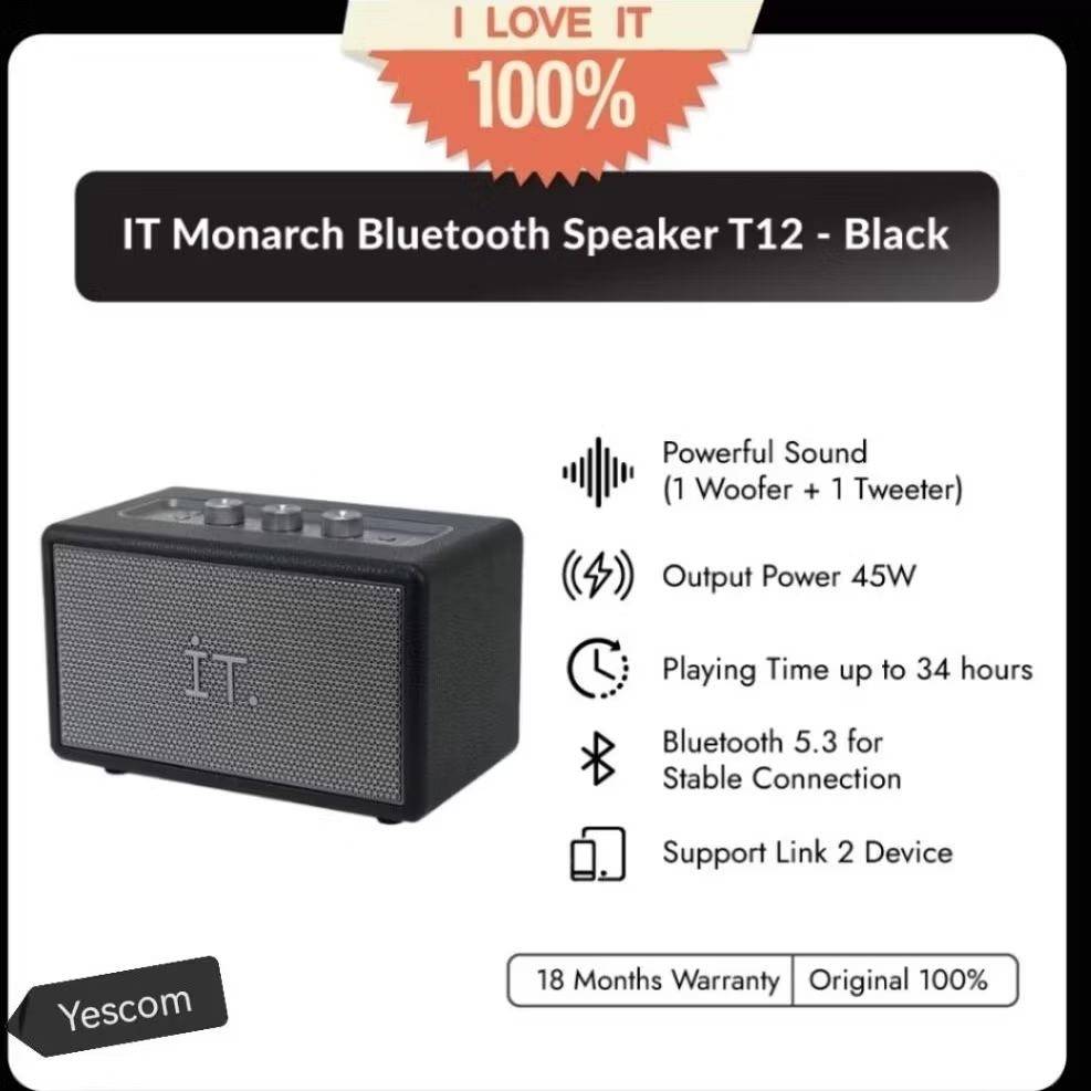SPEAKER BLUETOOTH IT MONARCH T2 ORIGINAL