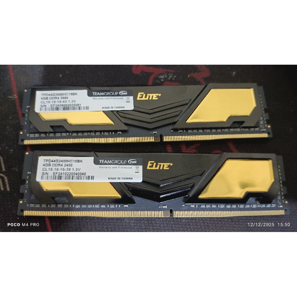 team elite DDR4 2x4gb lifetime warranty