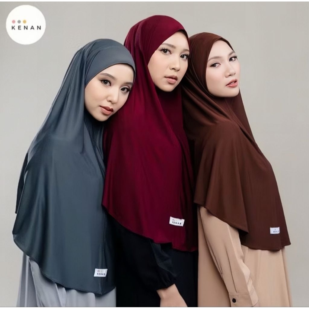 KENAN - Fayola Instan, Hijab Instan Syar'i size XL, Kenan Ori, Bergo Instan Jumbo