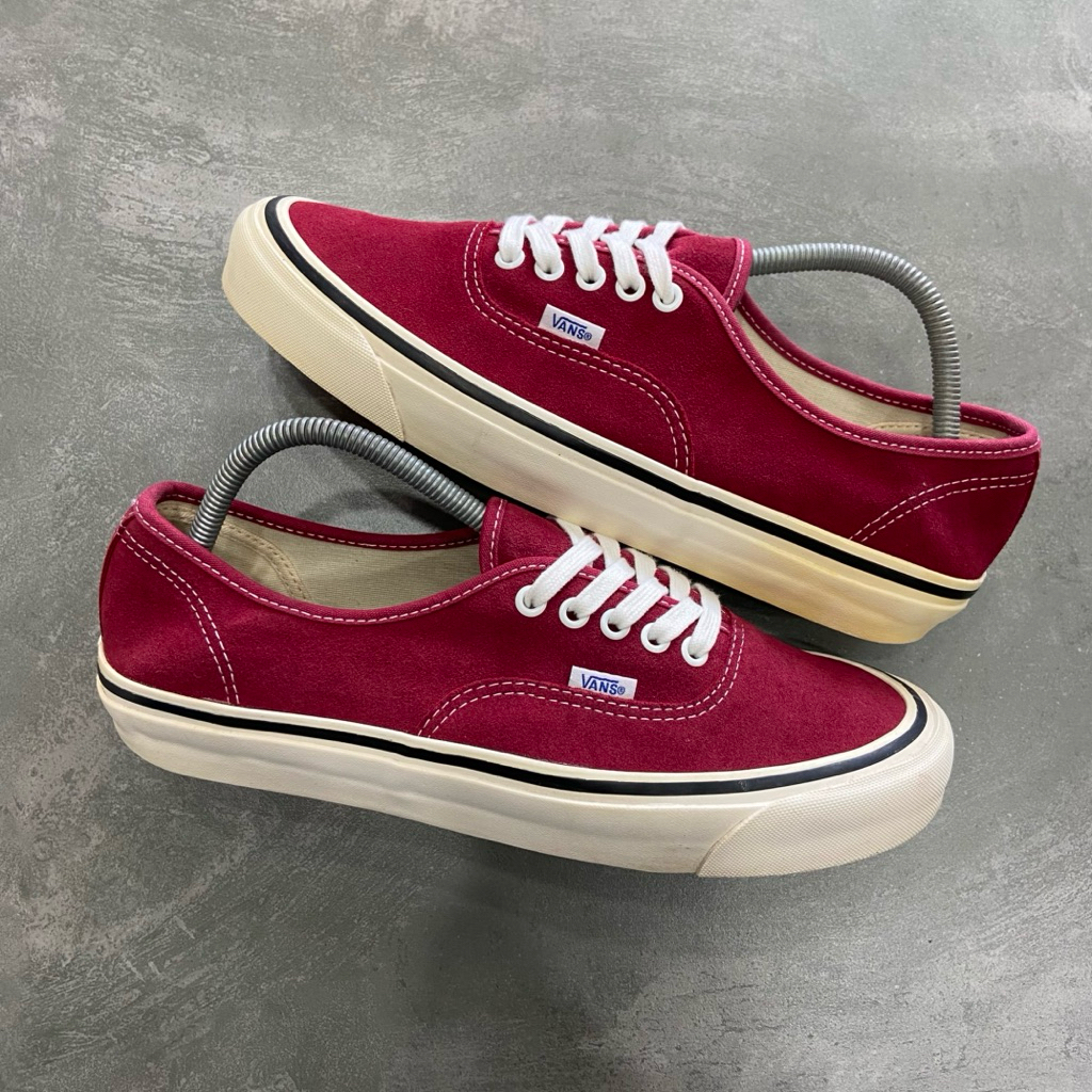 [Size 43] Vans Authentic 44 DX Anaheim Factory OG Burgundy Maroon Brick Suede Second Original. Harga