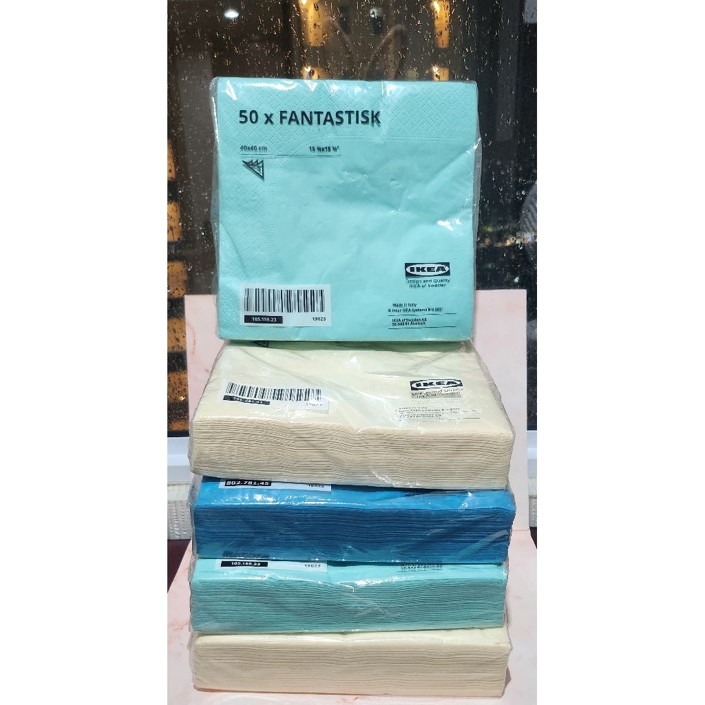Tissue Fantastisk Paper Napkin Warna Warni Tisu IKEA LIMITED COLOR 50pcs 40x40cm