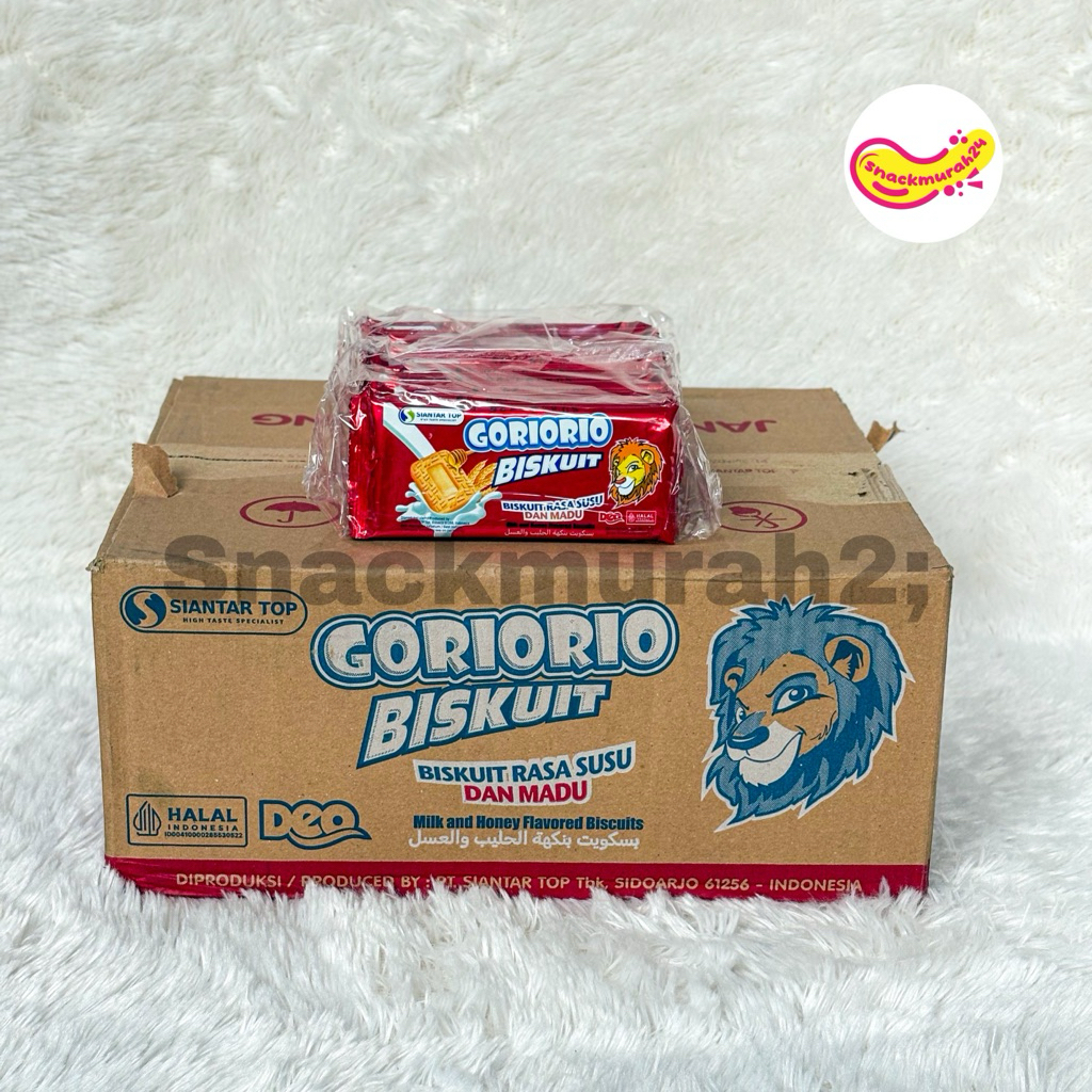 [DUS ISI 200] Goriorio Super Biskuit 1 DUS ISI 10 PAK X 20 PCS x 12 GR Rasa Susu dan Madu