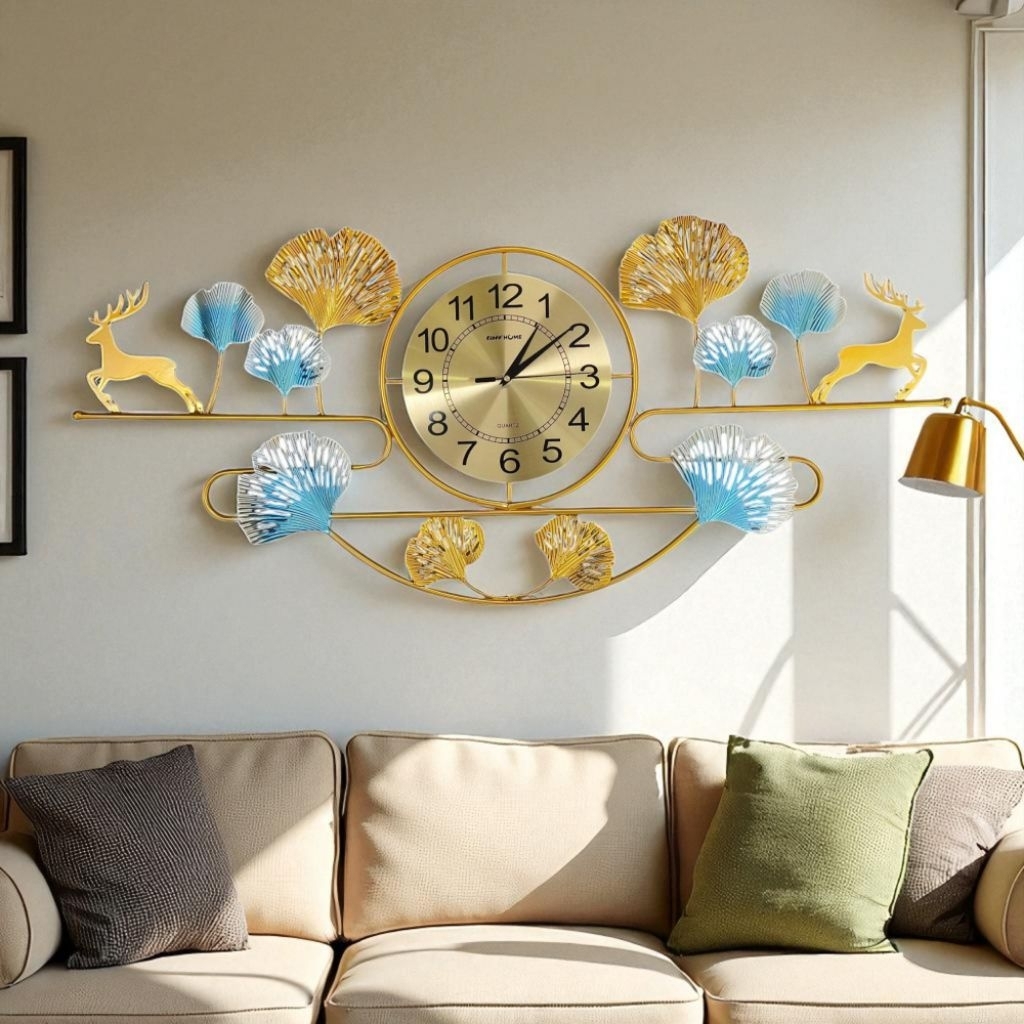 Jam dinding aesthetic luxury quartz jam dinding diamond ruang tamu tembok jumbo