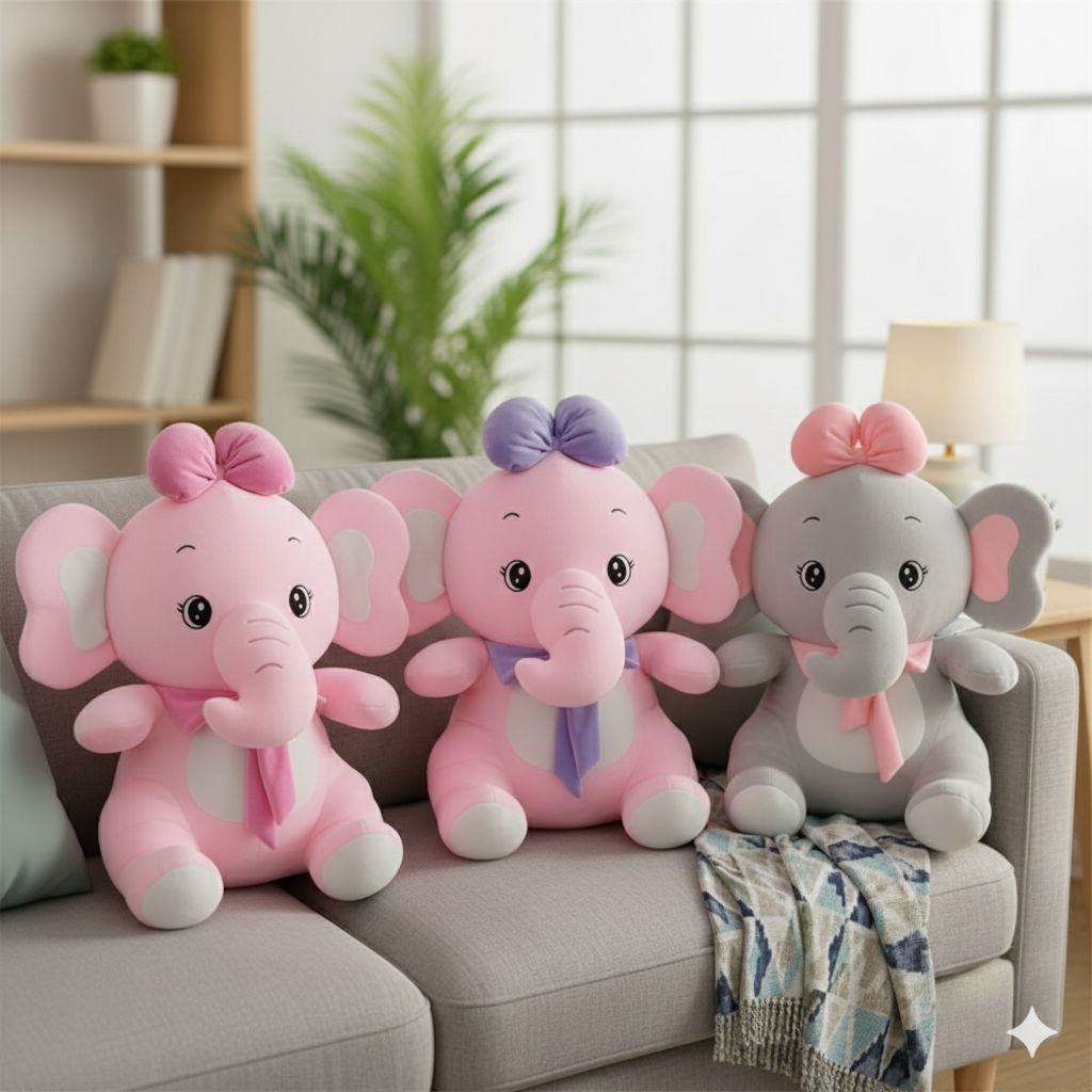 boneka anak gajah lucu boneka gajah jumbo mewah bahan lembut