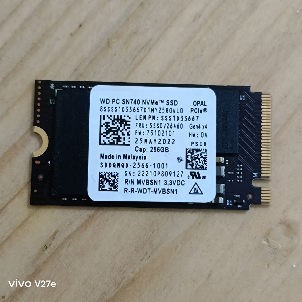 SSD M2 NVME 256GB 2242 WD SN740