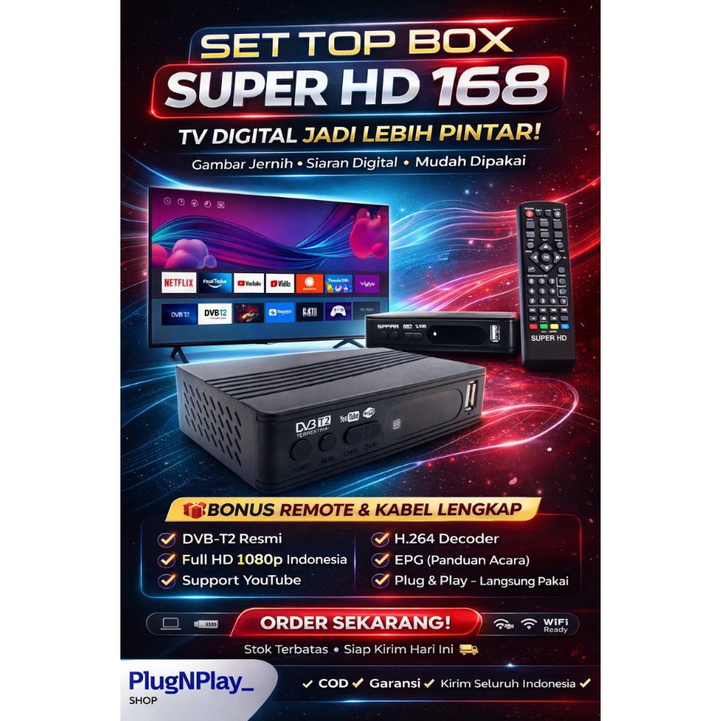 Set Top Box Super HD 168 Digital