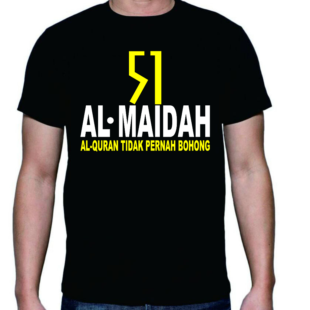 Kaos Dakwah Islami Pria Tema Al Maidah 51 Baju Distro Muslim Kata Kata Bijak Nasihat Islami Cotton C