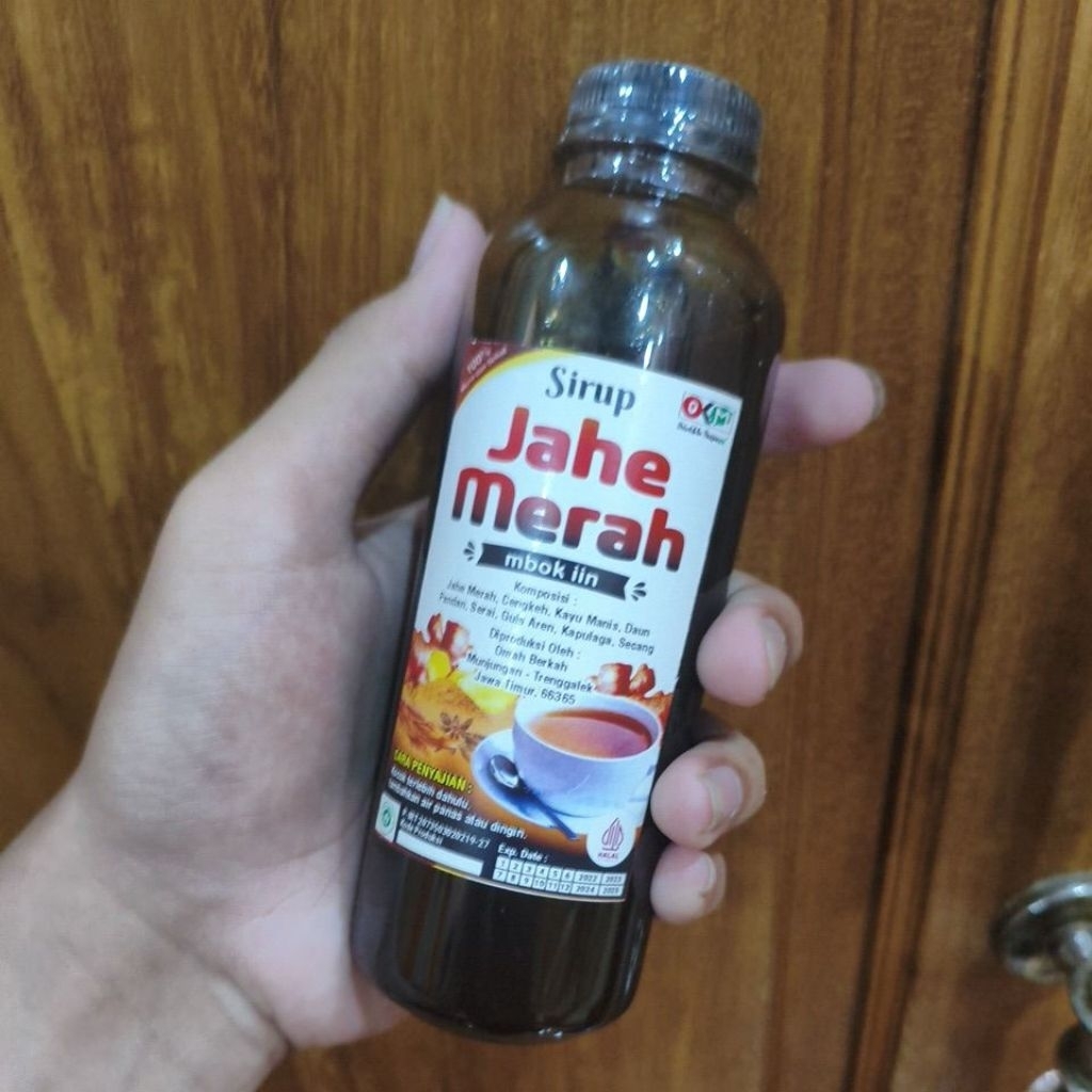 SIRUP JAHE MERAH ASLI DENGAN GULA AREN 250ML