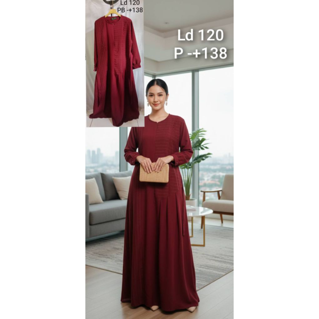DRESS GAMIS MARON ORI BY MUMTAZ