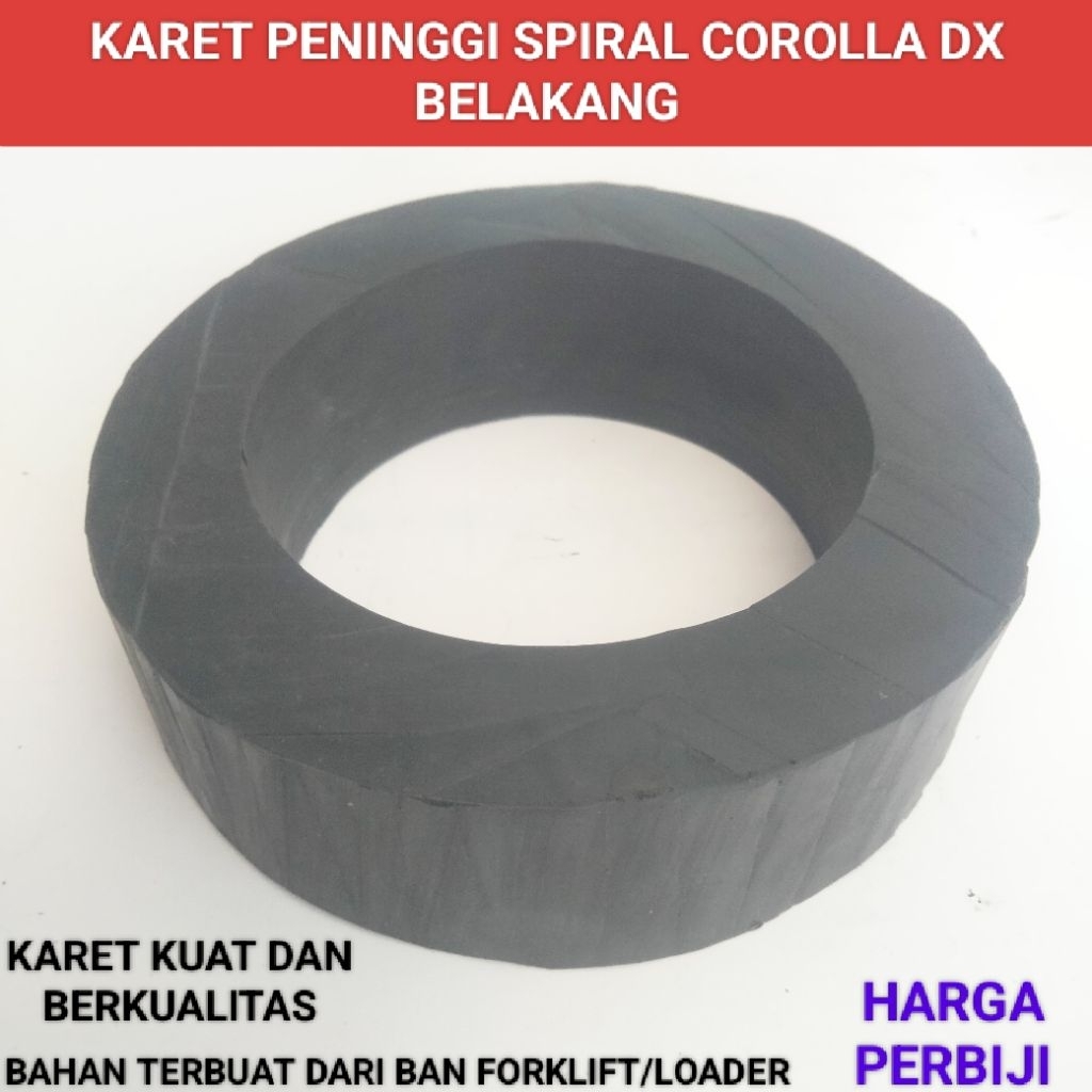 karet peninggi spiral Corolla DX belakang / peninggi body Corolla DX belakang