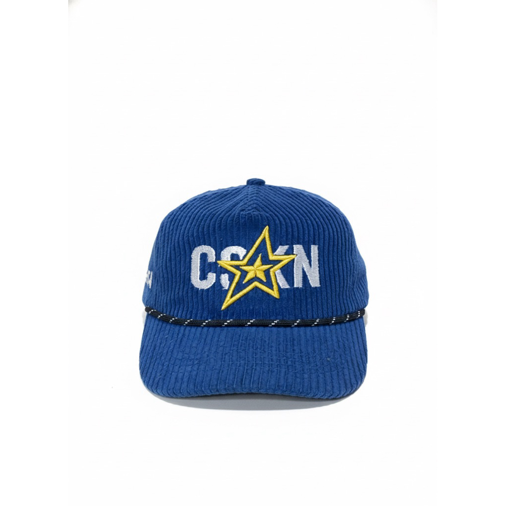 topi ropehat bahan full korduroy CSKN biru topi skena