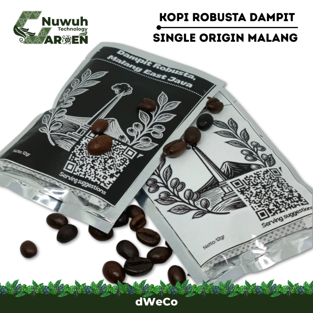 dNusavati Robusta Dampit | Kopi Robusta Dampit – Single Origin Malang | Kopi drip Robusta Dampit 12g