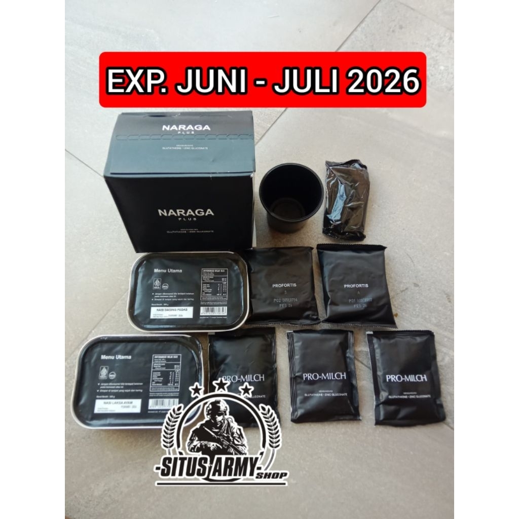 MURAH.. NEW RANSUM NARAGA PLUS TNI EXP. JUNI JULI  2026 | 1 PAKET RANSUM NARAGA PLUS | RANSUM TNI | 