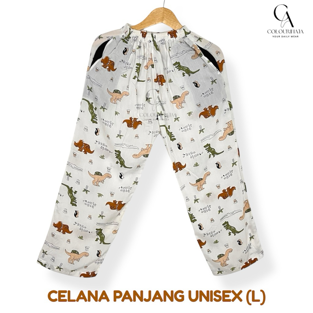 COLOURINAJA Celana Panjang Santai (L) - Celana Tidur Panjang - Celana Panjang Pria - Celana Panjang 