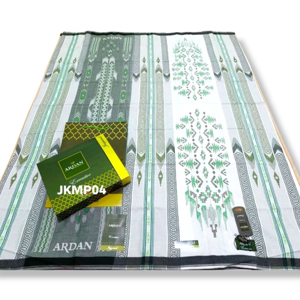 sarung ARDAN JKM putih/hijau/merah