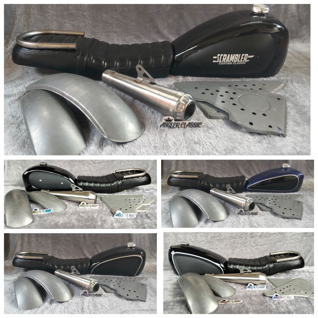 Paket Motor Custom Japstyle Scrambler Bober Bratstyle Bratcafe Caferacer universal Tiger gl Megapro 