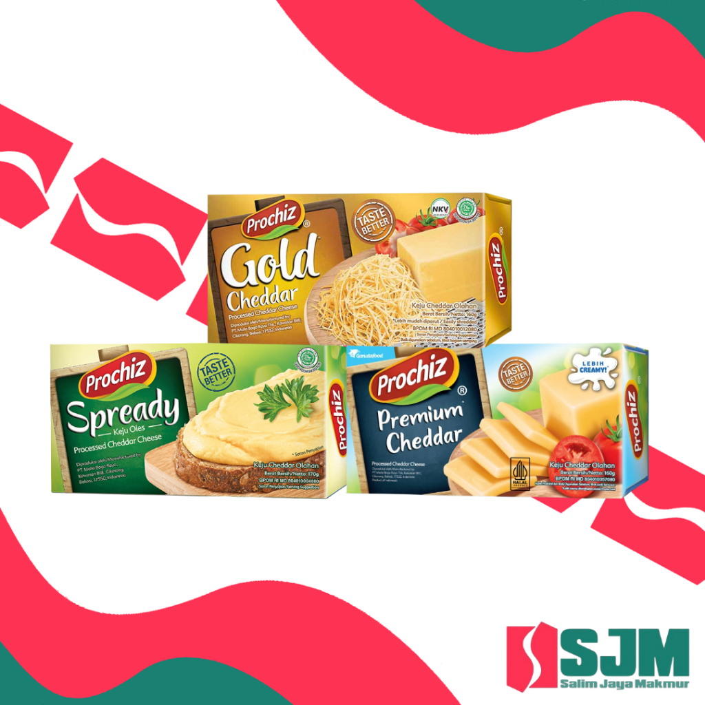 Prochiz Keju 165Gr, 160Gr, Cheddar, Gold Cheddar, Spready - Keju Cheddar Kemasan