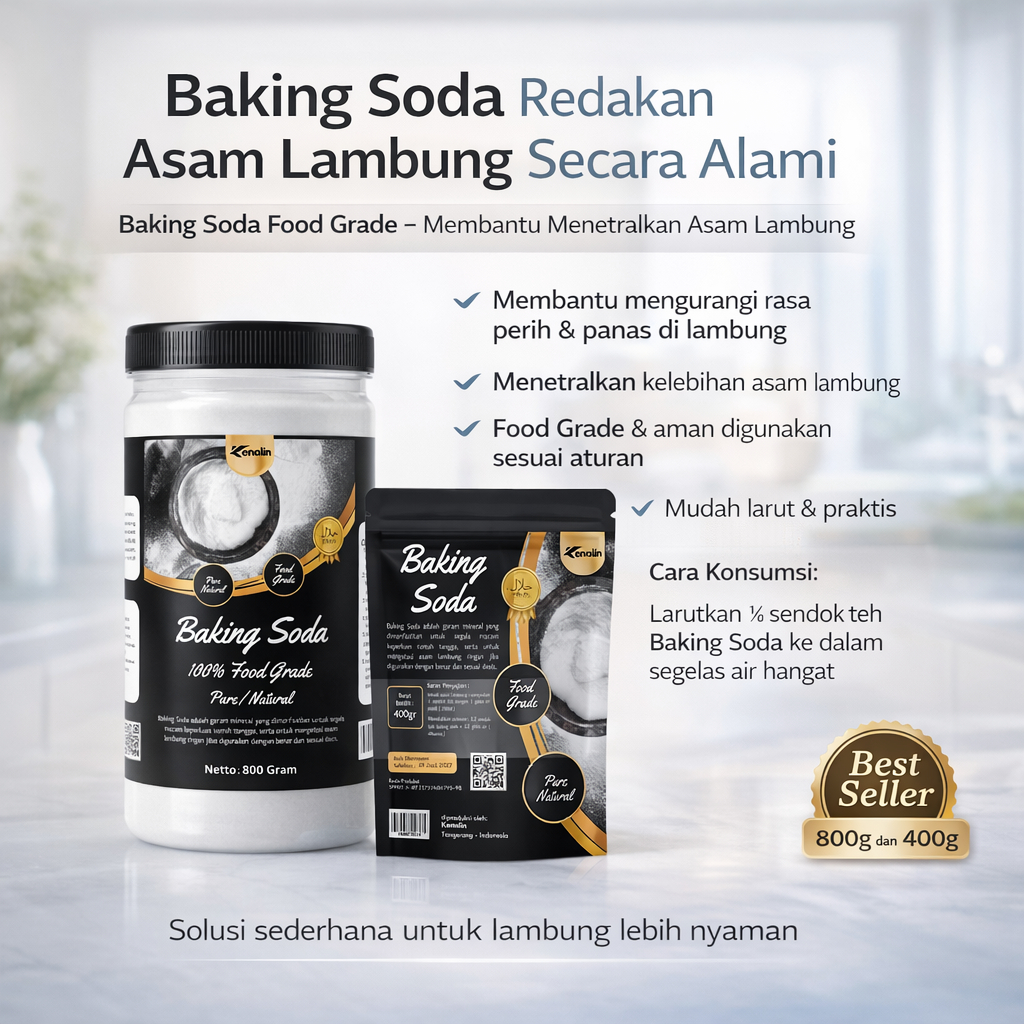 Baking Soda Murni Food Grade Pure/Natural Free Almunium