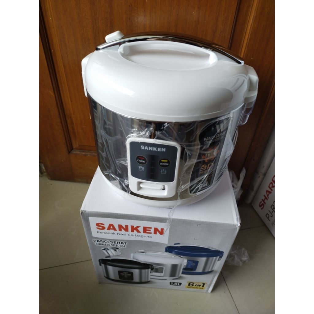 SANKEN RICE COOKER 1,8 SJ2200 RICE COOKER/MAGIC COM SANKEN 6IN1 SJ2200 GARANSI RESMI 1 TAHUN SANKEN 