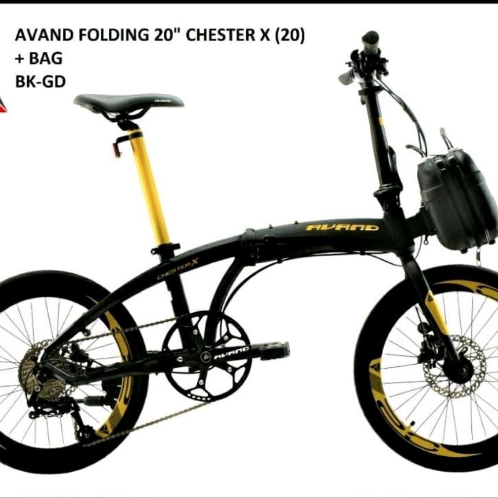Sepeda Lipat 20 Avand Chester X 10 speed Cakram Hidraulic