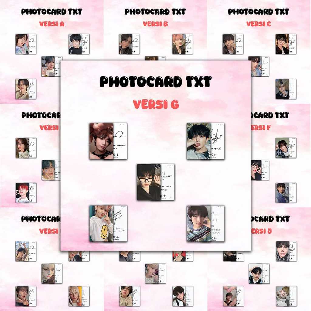 Photocard Unofficial Premium TXT dengan bahan Laminasi Holo Foil