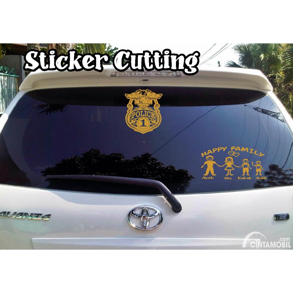 STICKER CUTTING KACA MOBIL/MOTOR BAHAN NYALA DALAM GELAP