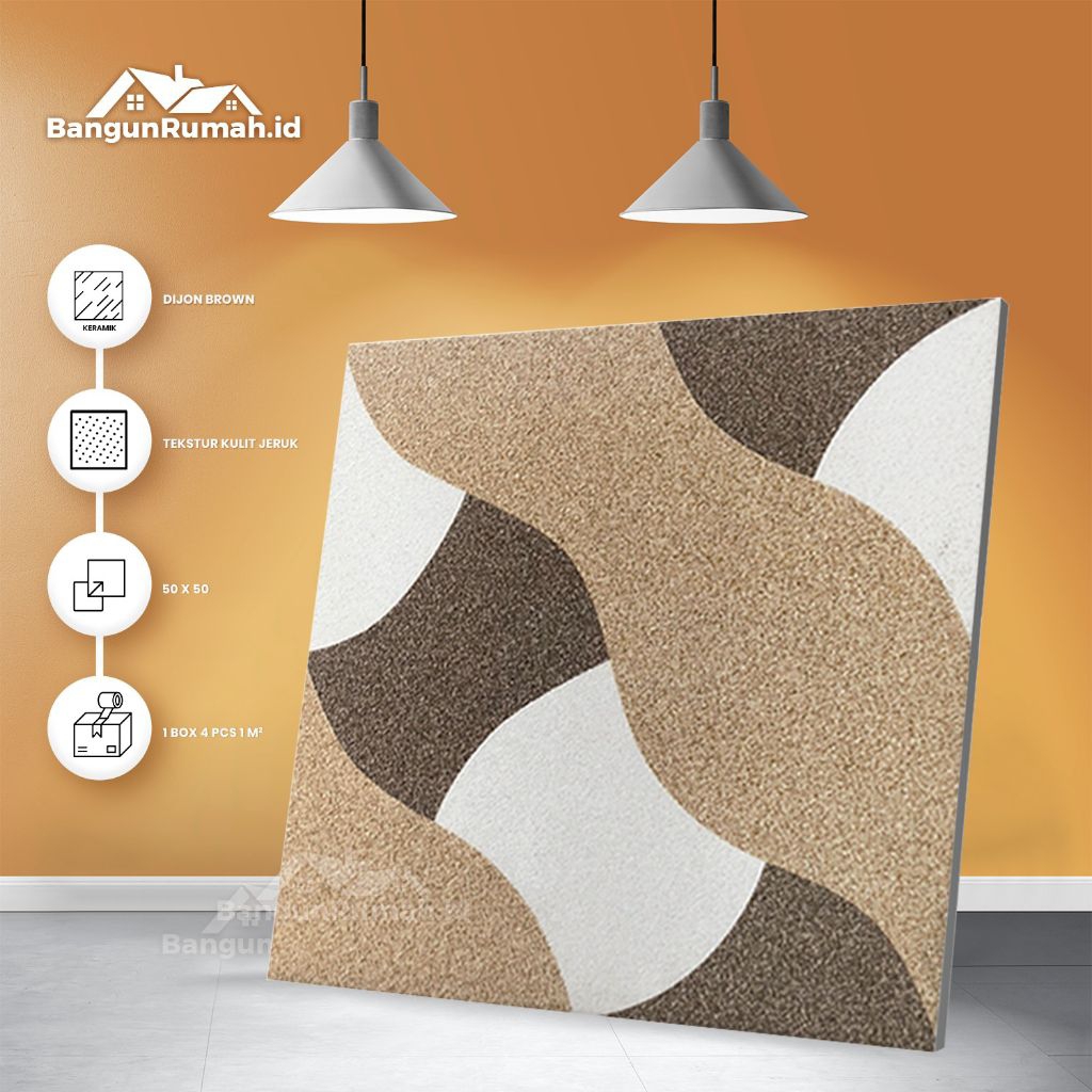 Keramik lantai / carport Dijon Brown 50 x 50