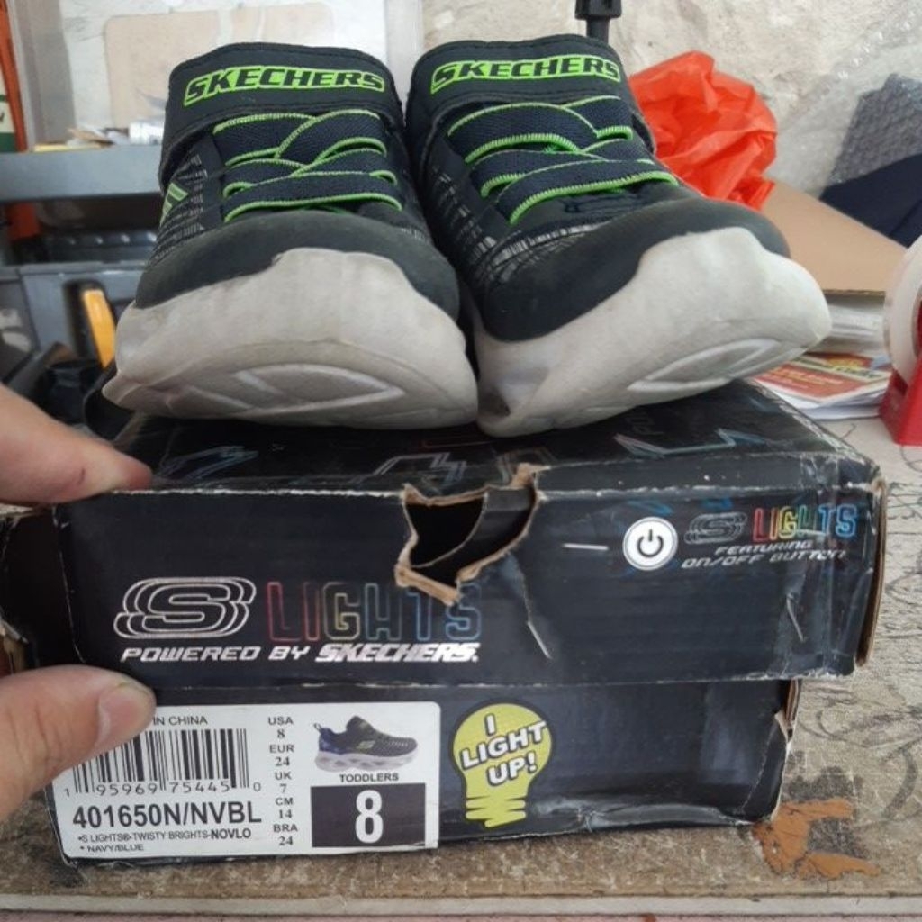 Sepatu Skechers ukuran 24 Navy Blue, Todlers