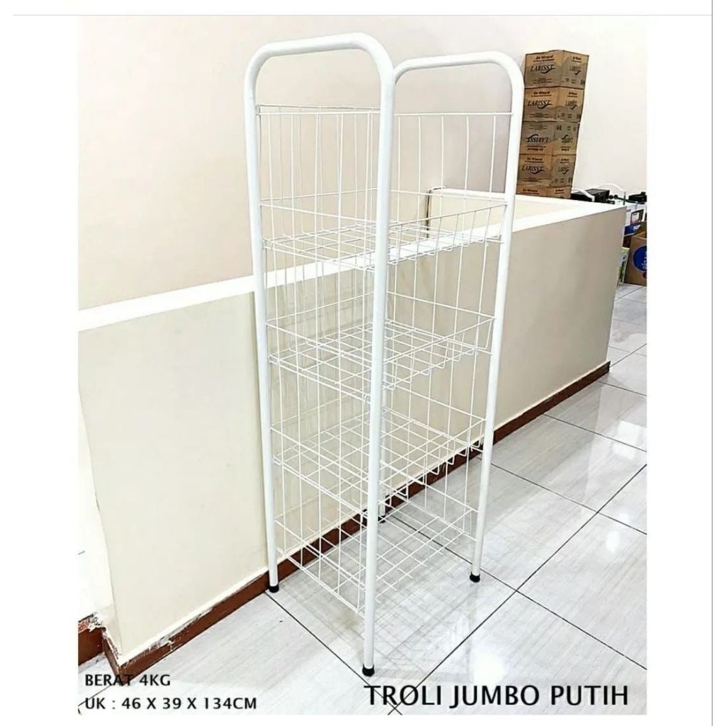 rak ciki putih/rak susun 4/rak serbaguna