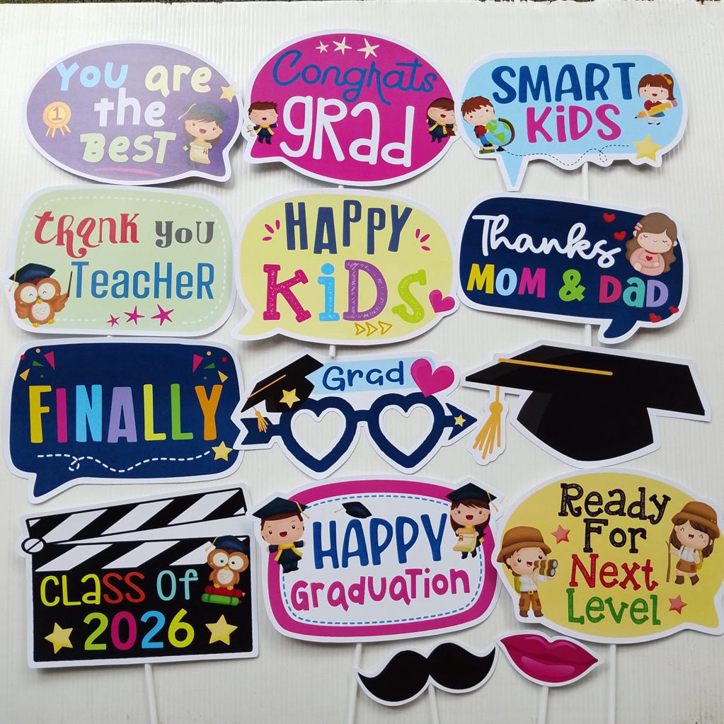 GRADUATION KIDS WISUDA ANAK PROPS PHOTO BOOTH DEKORASI PESTA GRADUATION
