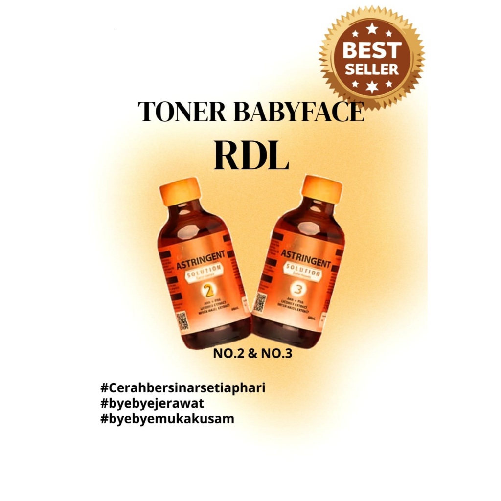 (BESTSELLER) Toner RDL Astrigent NO 2 dan No 3 100% Original -Mencerahkan dalam waktu 14hari