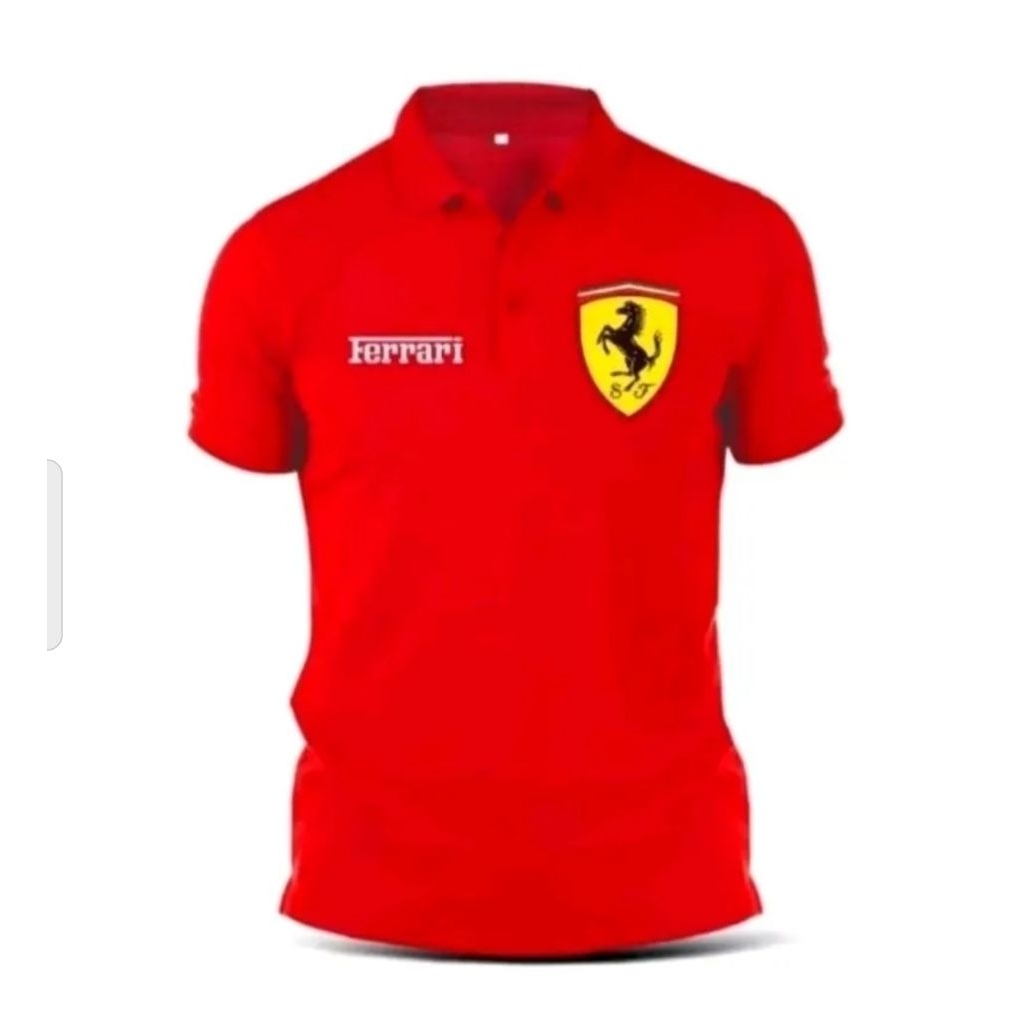 Tshirt - Polo Shirt - Kaos Polo - Kaos Kerah - Baju Kerah - Ferrari