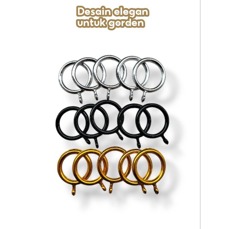 Cincin Ring Rolet Gorden Plastik Bulat Plus Kawat