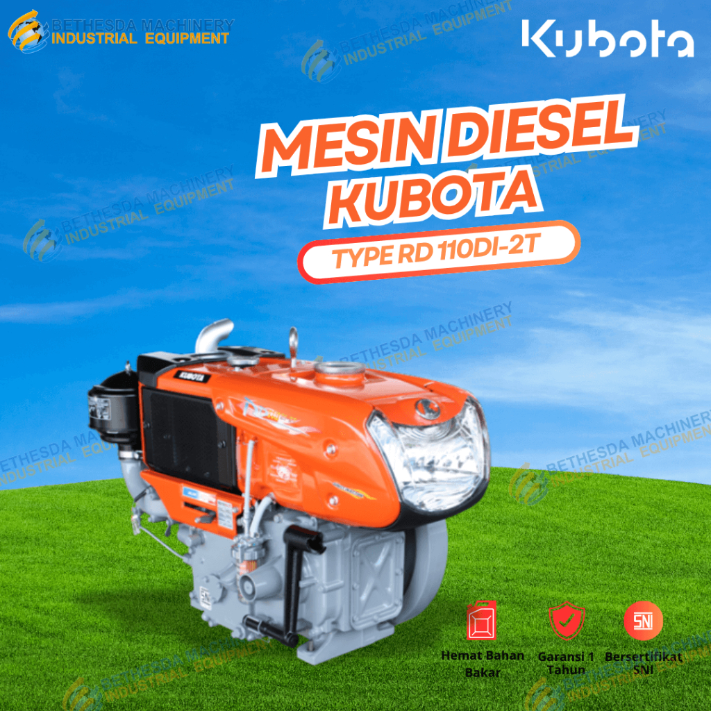 Mesin Diesel Kubota 11HP Penggerak Traktor 11 PK Diesel Kubota RD 110DI-2T lampu
