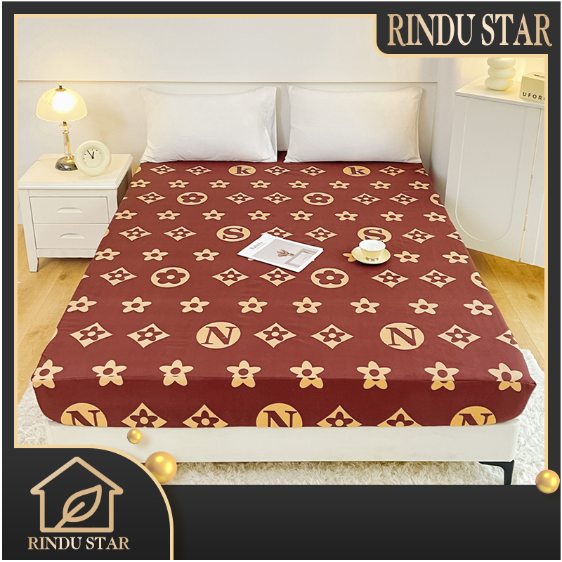 Warna polos Sprei Anti Air/ SPREI WATERPROOF SULTAN MOTIF ANAK ROKET DINO BINTANG KUCING POLOS UKIR 