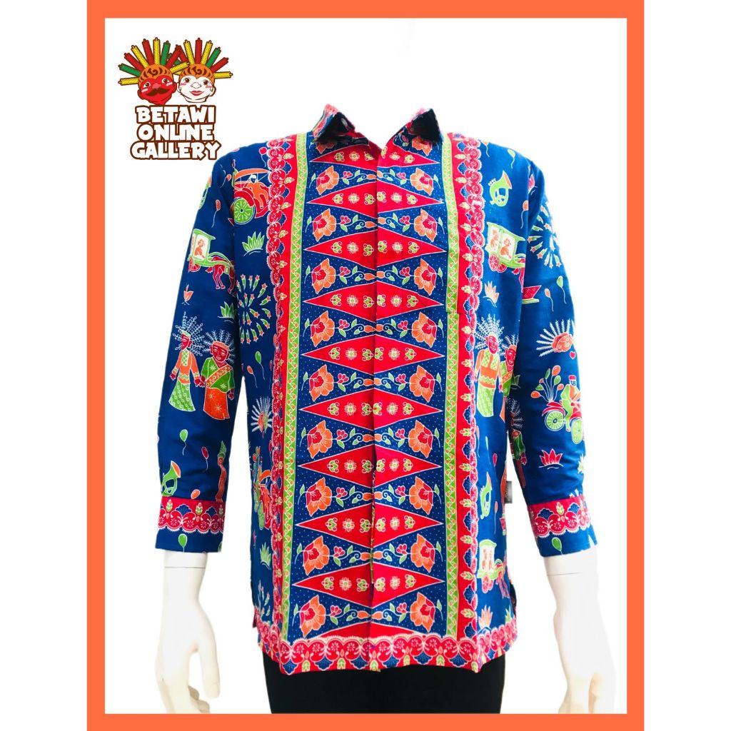 Kemeja Batik Betawi Pria Lengan Panjang